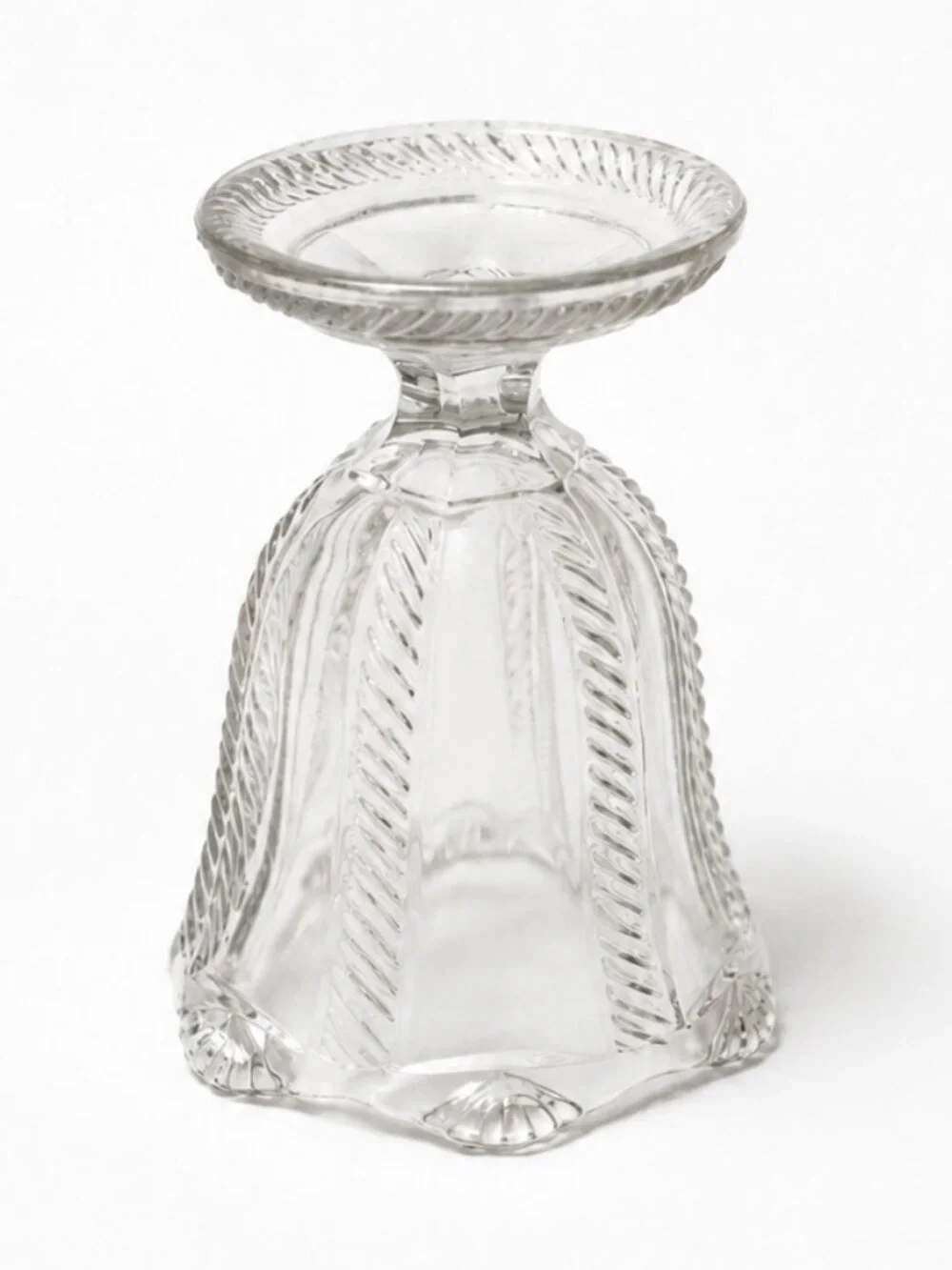 Vintage Clear Pressed Glass Footed Ice Cream Sundae / Sherbet Dessert Dish
